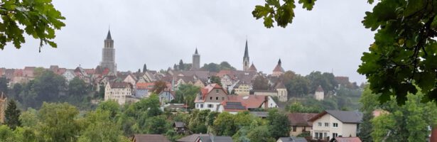 Alte Stadt und hoher Turm in Rottweil – Posaunenchor on tour